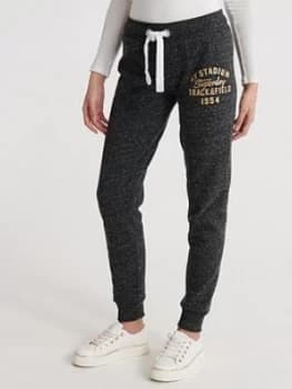 Image of Superdry Track & Field Brushed Joggers - Black, Size 6, Women