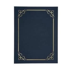 Image of Certificate Covers Linen Finish Heavyweight Card Stock Blue 240g Pack