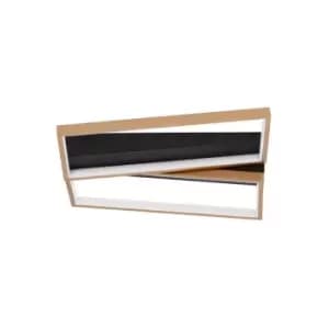 Image of Netlighting Merano Hialeah Ii Integrated LED Semi Flush Light Black, Brass Gold