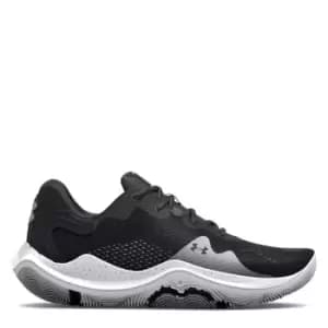 Image of Under Armour Spawn 4, Black / White / Metallic Silver, size: 10, Unisex, Basketball Performance Mid, 3024971-001