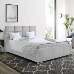Image of Gerali Bed King Plush Velvet Silver