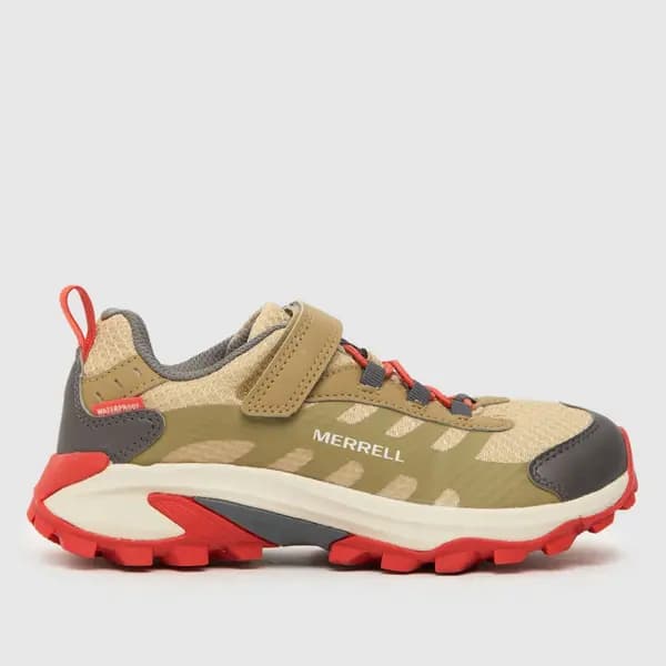 Image of Merrell beige multi moab speed 2 low Boys Junior trainers Beige Multi UK 12 (EU 31)