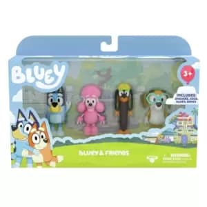 Image of Bluey and Friends 4 Figure Pack