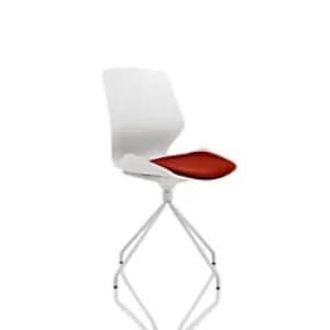 Image of Dynamic Visitor Chair Florence Spindle Seat Ginseng Chilli Without Arms Fabric