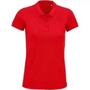 Image of SOLS Womens/Ladies Planet Organic Polo Shirt (L) (Red)