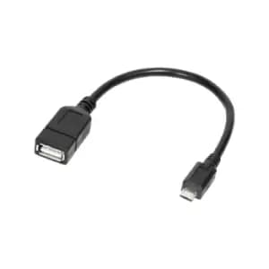 Image of LogiLink AA0035 USB cable 0.2 m USB 2.0 Micro-USB B USB A Black
