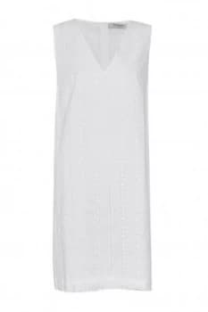 Image of Great Plains Betsy Broidery V Neck Shift Dress Optic White