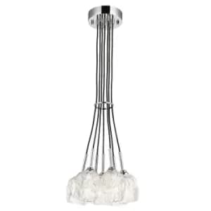 Image of 7 Bulb Chandelier LIght Highly Polished Nickel LED G9 3.5W