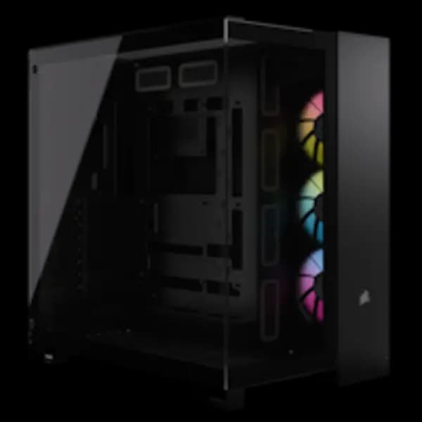 Image of Corsair iCUE LINK 6500X RGB Mid-Tower Dual Chamber PC Case - Black CC-9011269-WW