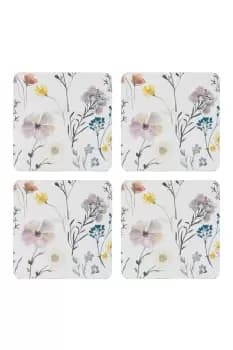 Image of Pressed Flowers Set of 4 Coasters