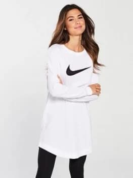 Image of Nike Sportswear Long Sleeve Tunic Top White Size XS Women