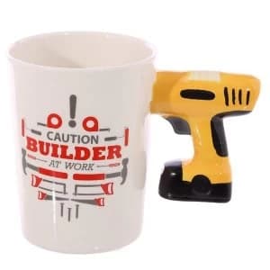 Image of Electric Drill Shaped Handle Ceramic Tool Mug