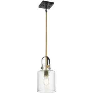 Image of Quintiesse Kichler Kitner Dome Pendant Ceiling Light Natural Brass