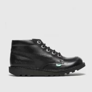 Image of Kickers Black Hi Zip Boots Junior