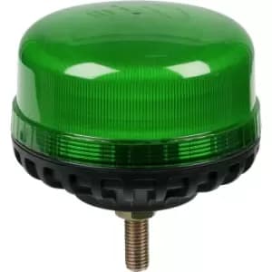 Image of 12V / 24V Fixed LED Rotating Green Beacon Light - 12mm Threaded Fixing Bolt