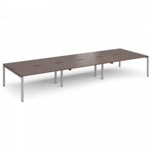 Image of Adapt II Triple Back to Back Desk s 4800mm x 1600mm - Silver Frame wal