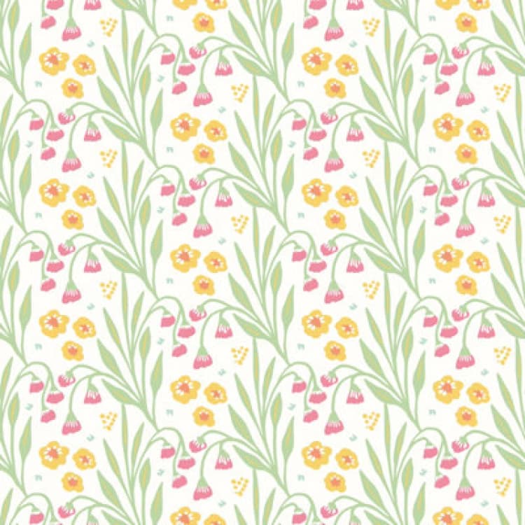 Image of Hoopla Walls Meadow Stripe Spring Bloom Smooth Matt Wallpaper