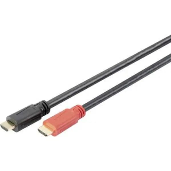 Image of Digitus HDMI Cable HDMI-A plug, HDMI-A plug 20.00 m Black AK-330118-200-S Audio Return Channel, gold plated connectors HDMI cable AK-330118-200-S