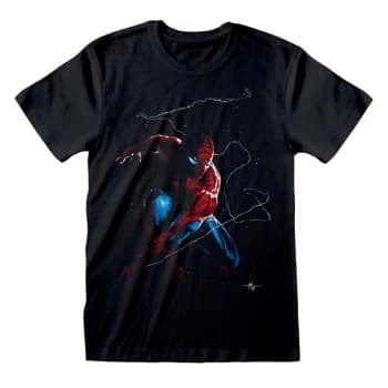 Image of Marvel Comics Spider - Spidey Art Unisex Large T-Shirt - Black