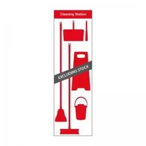 Image of Shadow Board Cleaning Station With Lean Stand, Board Only With Hooks,