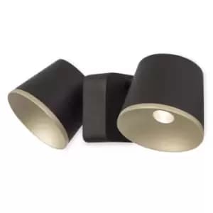 Image of Drone LED 2 Light Indoor Dome Wall / Ceiling Light Brown, Gold
