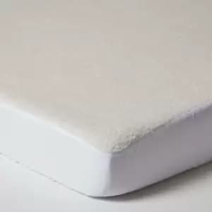 Image of Homescapes - Cot Bed Cosy Fleece Underblanket 70 x 140 cm, Pack of 2 - White