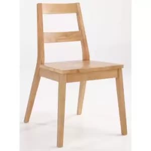 Image of Set of 2 Oak Wooden Dining Chairs