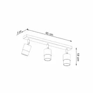 Image of Sollux Plafond Nero 3 Black/Chrome