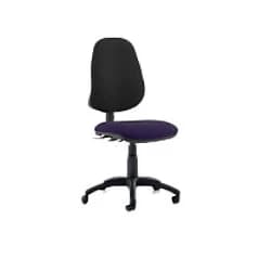 Image of Dynamic Tilt & Lock Task Operator Chair Without Arms Eclipse Plus II Black Back, Tansy Purple Seat High Back