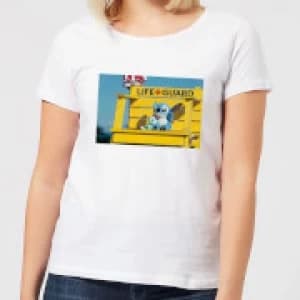 Image of Disney Lilo And Stitch Life Guard Womens T-Shirt - White