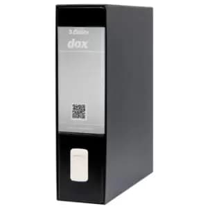 Image of A4 Lever Arch File, Black, 80MM Spine Width, Dox 1 - Outer Carton of 6