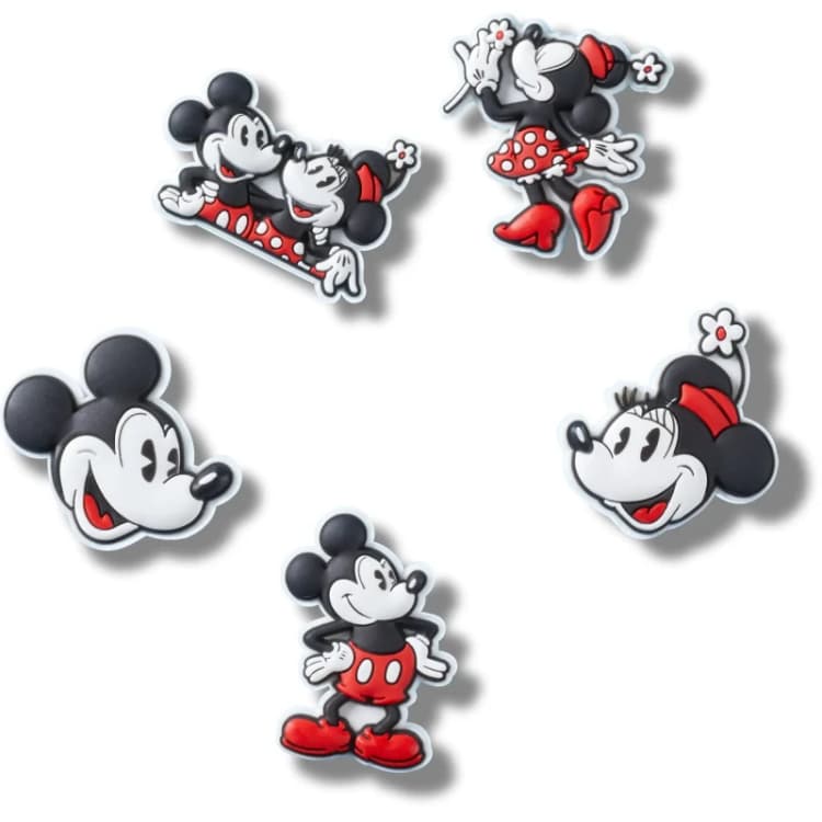 Image of Crocs Jibbitz Crocs Mickey and Minnie PVC (x5) Noir Unisex TU