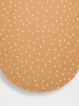 Image of The Little Green Sheep Organic Moses Basket Fitted Sheet Honey Rice