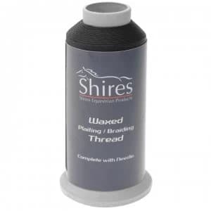 Image of Shires Waxed Plaiting Thread - Black
