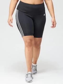 Image of adidas Plus 3-Stripes Cycling Short - Black, Size 2X, Women