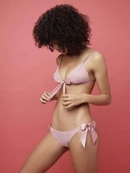 Image of Muse By Coco De Mer Roxanne Plunge Bra - Pink, Size 36D, Women