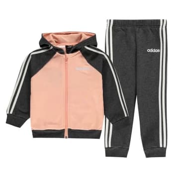 Image of adidas Stripe Fleece Tracksuit Infants - Pink