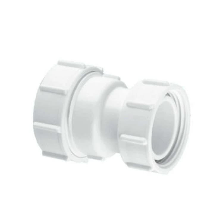 Image of McAlpine S29-LN 1.25" Straight Connector Multifit x BSP Coupling nut White