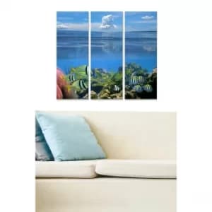 Image of MDF87803677 Multicolor Decorative MDF Painting (3 Pieces)
