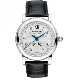 Image of Mens Mont Blanc Star Roman Quantiem Complet Moonphase Automatic Watch