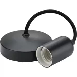 Image of Knightsbridge - 6 E27 Contemporary Pendant Set - Anthracite 230V IP20 80W