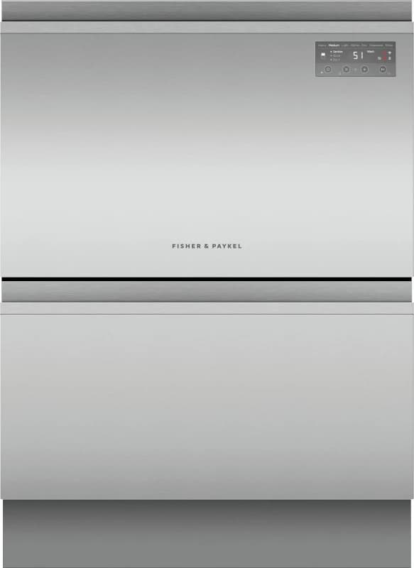 Image of Fisher & Paykel Series 7 Double DishDrawer DD60D2HNX9 WiFi Connected Fully Integrated Full Size Dishwasher - Stainless Steel Control Panel - E Rated