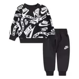 Image of Nike NSW AOP Crw Set Bb41 - Black