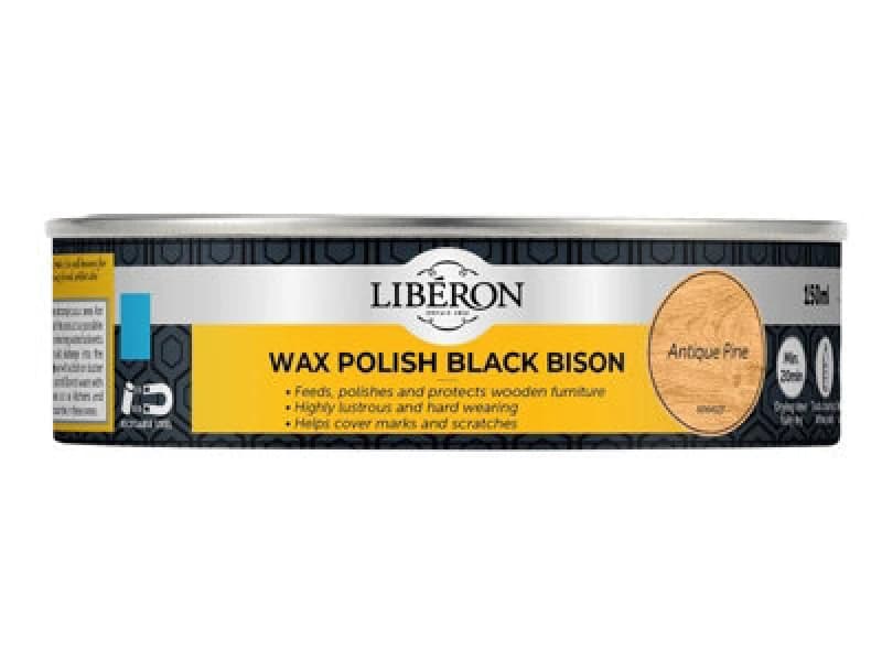 Image of Liberon Black Bison Wax Paste Antique Pine 150ml Brown unisex