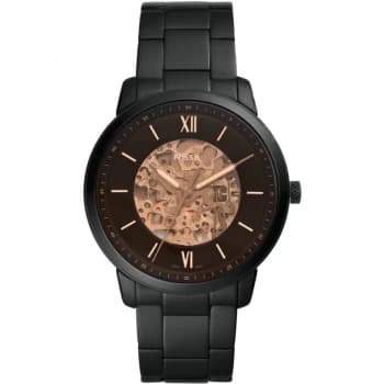 Image of Fossil Black 'Neutra Automatic' Automatic Retro Watch - ME3183