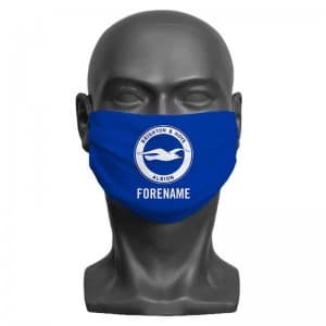 Image of Personalised Brighton and Hove Albion FC Crest Adult Face Mask