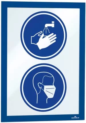 Image of Durable Self-Adhesive Magnetic Frame DURAFRAME A4 Dark Blue 0.2 x 23.7 cm