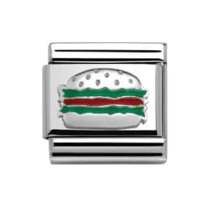 Image of Nomination Classic Around the World Hamburger Charm