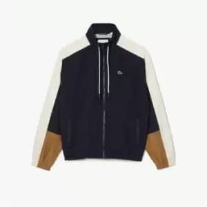 Image of Lacoste Showerproof Colour Block Track Jacket - Beige