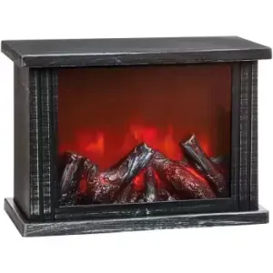 Image of Christmas Shop Fireplace Light Decoration (One Size) (Silver) - Silver